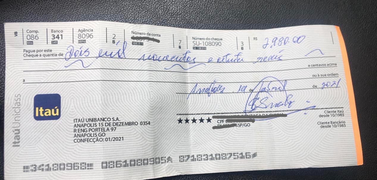 Como preencher um Cheque 